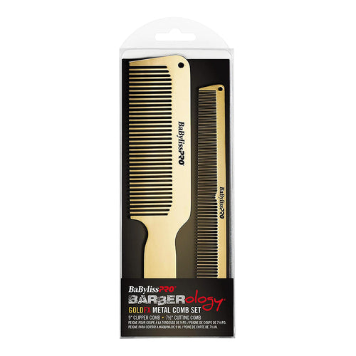 BaBylissPRO Barberology GoldFX Kit de peignes métalliques BCOMBSET2G
