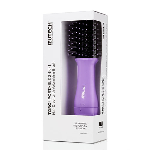 Brosse Soufflante Volumatrice 2-EN-1 IZUTECH TORO Iris Violet 06305