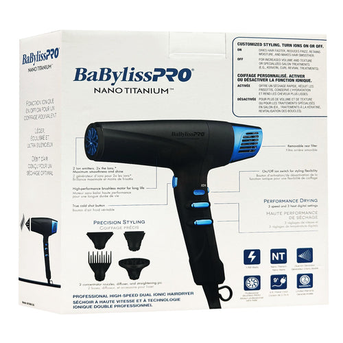 BaBylissPRO Nano Titanium Sèche-cheveux haute vitesse BNTMB9100C