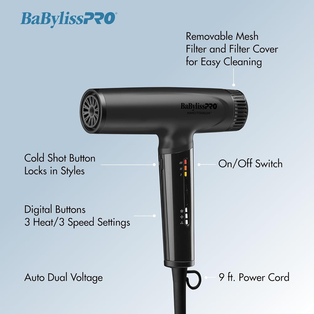BaBylissPRO High-speed Nano Light Hairdryer BNTC9200MBC