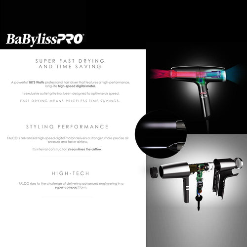 BabylissPRO Falco Sèche-cheveux professionnel ionique BAB8550C