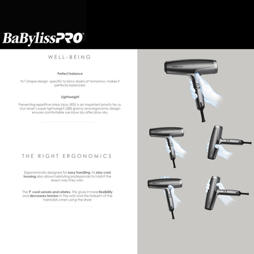 BabylissPRO Falco Sèche-cheveux professionnel ionique BAB8550C