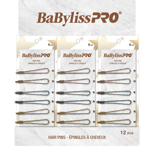 BaBylissPRO Épingles à Cheveux Dorées 6 pces BESPINGOC
