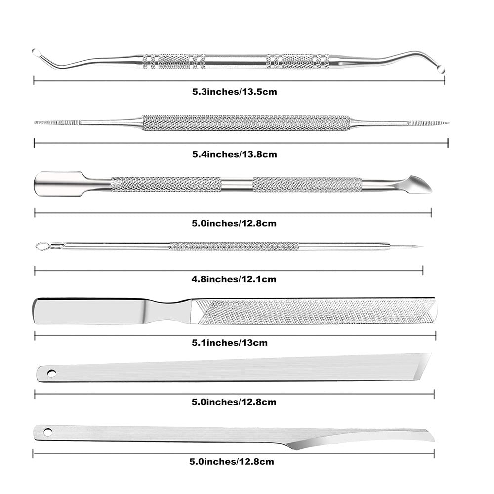 Ensemble de 7 limes et élévateurs pour ongles incarnés 37820