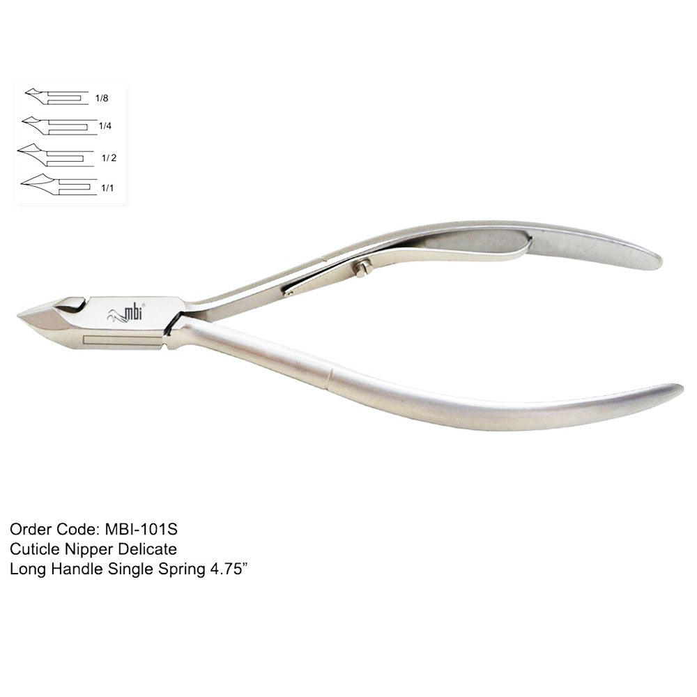 MBI-101S Pince à cuticules un ressort 12 cm 1/2 mâchoire
