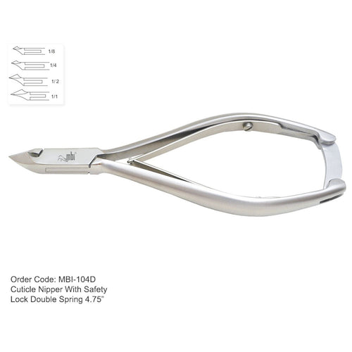MBI-104D Cuticle Nipper Double Spring 4.5"  1/2 Jaw