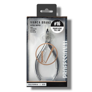 Pince à cuticules Ivanca Brand Tête carrée Mors complet #16 26979