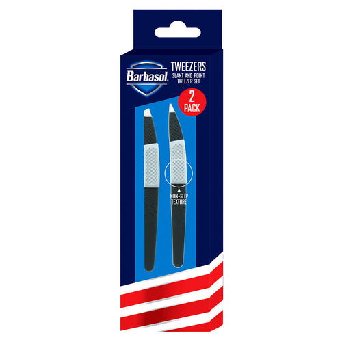 Barbasol Pince à Épiler Antidérapante Biseau/Pointe 2 unités CBG1-7006-TRP84151