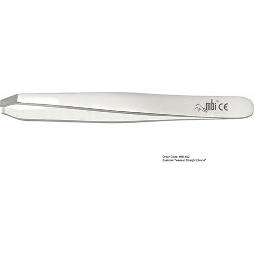 Pince à épiler MBI-402, 4 po, à mors en griffe