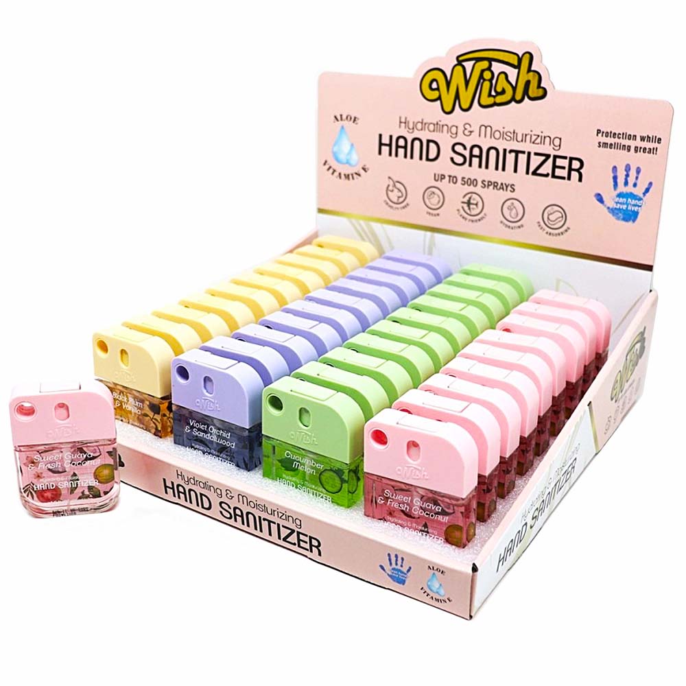 Vaporisateur désinfectant pour les mains Wish 35 ml Présentoir 60381