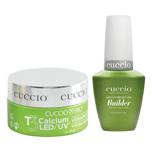 Cuccio T3 Calcium/Gel constructeur à brosser Blanc Lot CPGL9455