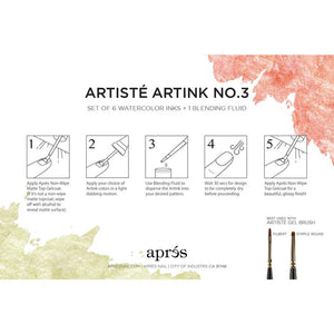 Apres Artiste ArtINK N°3 Lot de 6 Encres aquarelle 95653