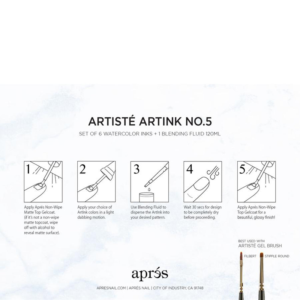 Apres Artiste ArtINK N°5 - Lot de 6 encres aquarelles 81776