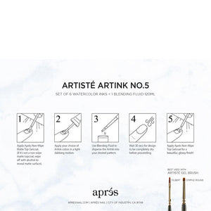 Apres Artiste ArtINK N°5 - Lot de 6 encres aquarelles 81776