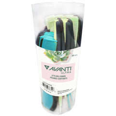 Avanti Ultra-Grip Peignes 24 pièces avec queue/deux côtés COMBDISPDBC