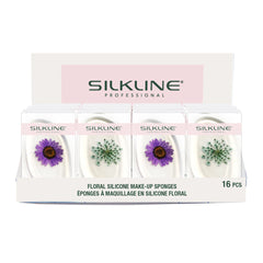 Silkline Floral Silicone MakeUp Sponges 16Pcs SPONGEFLRDBC