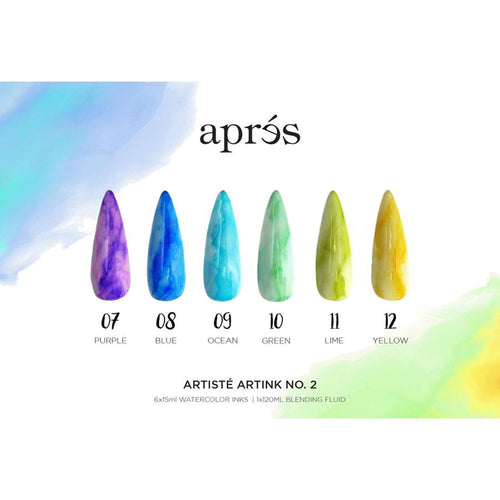 Apres Artiste ArtINK No.2 Lot de 6 Encres Aquarelles 46110