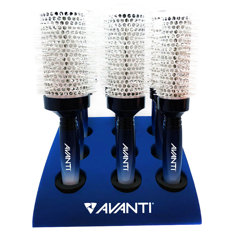 Présentoir de 9 brosses thermiques en céramique Avanti OMBRDSPNOC 02570