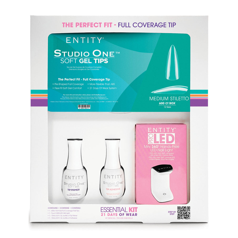 Kit de gel souple Entity, Stiletto moyen 5640003