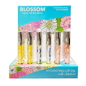 Huile à lèvres hydratante Blossom pailletée 18 pièces BL-LIPOIL18