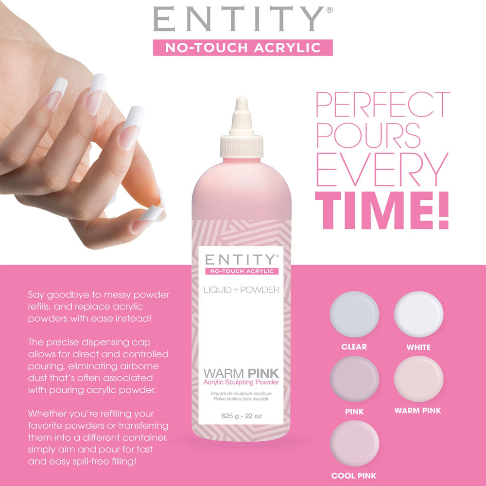 Poudre de modelage acrylique sans contact Entity rose froid 22 oz
