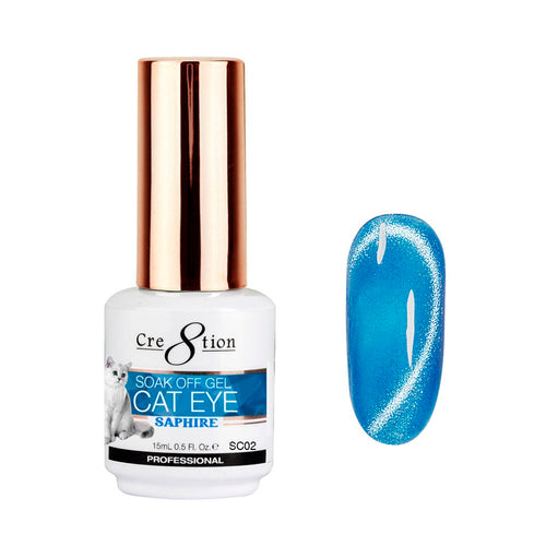 Cre8tion Cat Eye Saphir Gel Soak Off 0.5 oz #140 SC02 1009