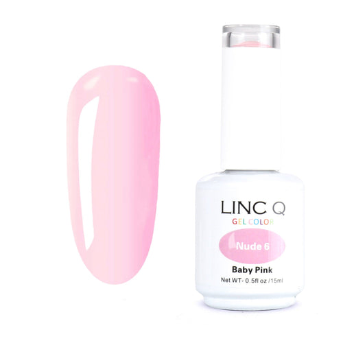 Linc Q Nude 6 Gel Couleur 15 ml - Rose Bébé 02989