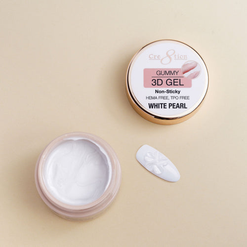 Cre8tion Gummy 3D Gel Non-Sticky White Pearl 0916-3762