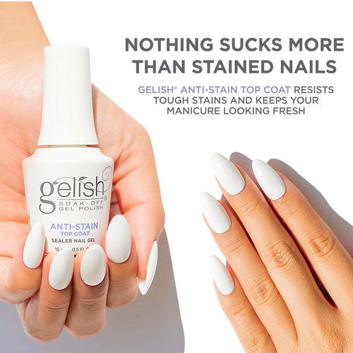 Gelish HEMA Anti-Stain Gel Top Coat 0.5 fl oz/15ml 1148130