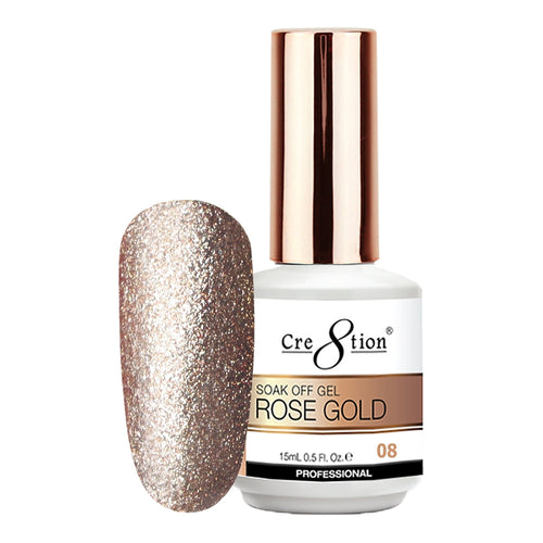 Cre8tion Rose Gold 08 Gel Soak Off 15 ml 0916-3131