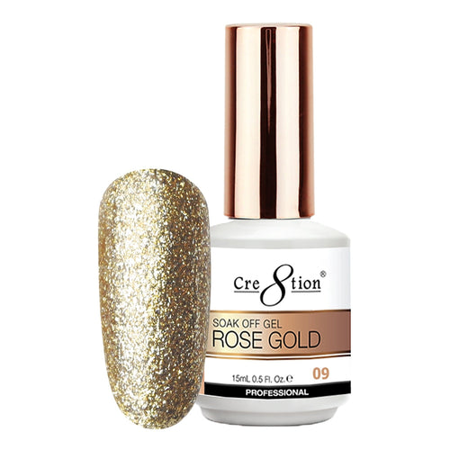Cre8tion Rose Gold 09 Soak Off Gel 0.5 fl oz/15 ml 0916-3132
