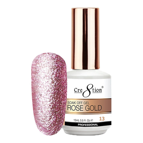 Cre8tion Rose Gold 13 Gel Soak Off 15 ml 0916-3136