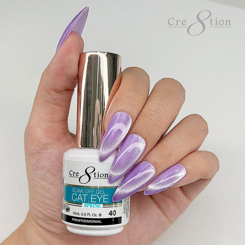 Cre8tion Cat Eye Soak Off Gel 0.5 oz Spring #40 0916-1827