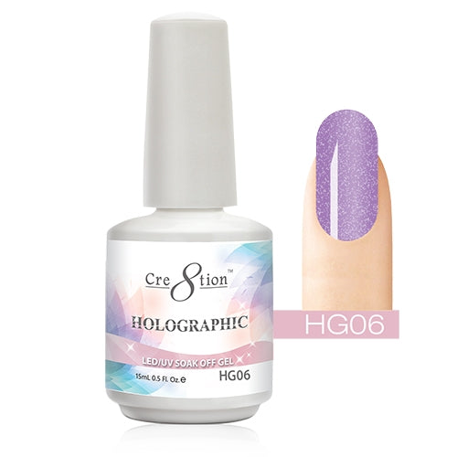Gel Soak Off LED/UV Holographique Cre8tion 0,5 oz/15 ml - HG06