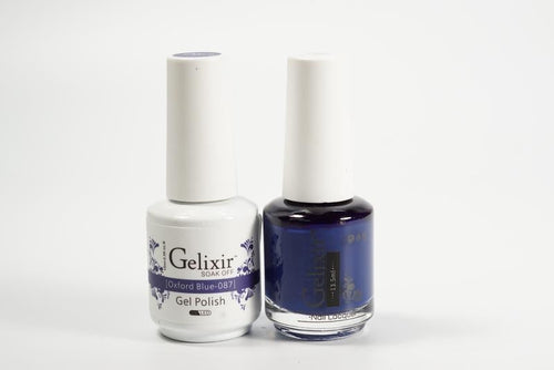 Kit Gelixir Soak Off Gel Tout-en-un - Bleu Oxford GX087