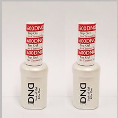 Daisy DND600 Top Coat Gel Sans Nettoyant Gel Soak Off 2 Pcs
