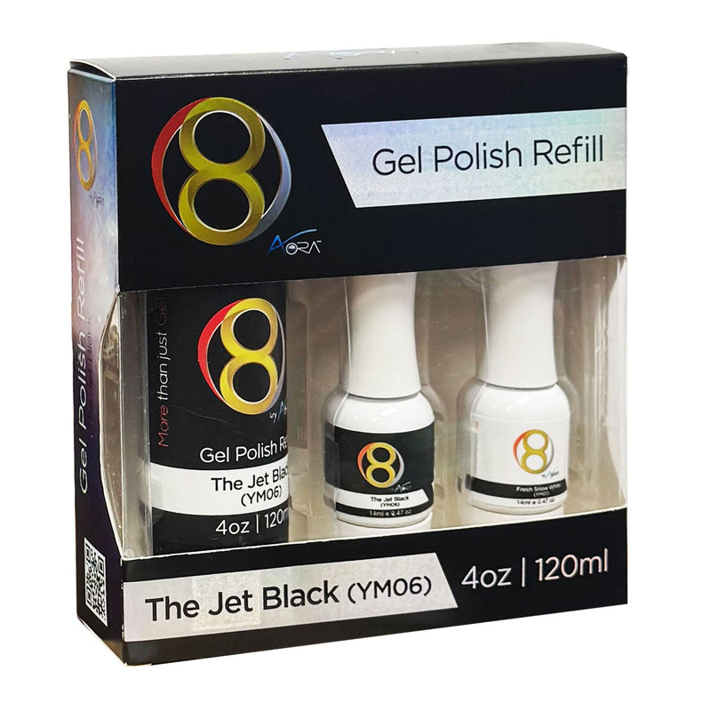 Recharge de vernis gel Aora Le noir de jais 4oz 70204