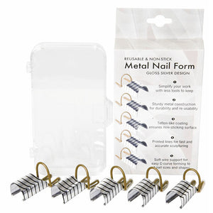 Berkeley Resuable Metal Nail Form Silver Design 5pk NF110-SV