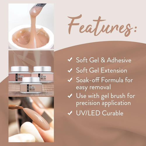 Kit de gels de construction duo IBD Soak Off – Nude froid 37441