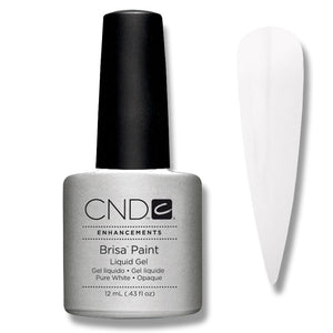 CND Brisa Paint Liquid Gel Pure White Opaque 0.43 oz 08055