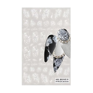 Autocollants 3D Nail Art Effet dégradé Aérographe 03020