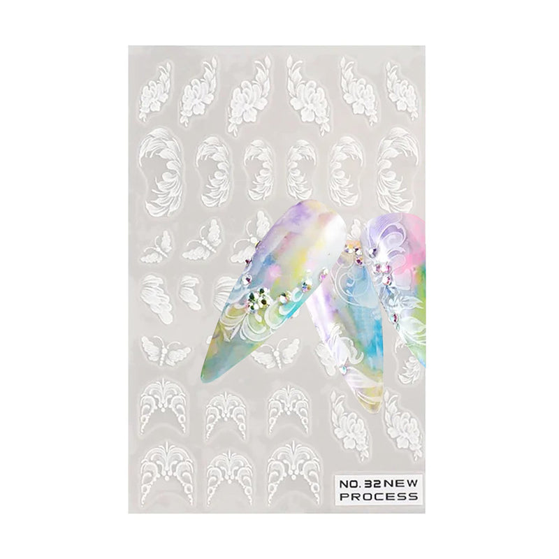 3D Nail Art Stickers Airbrush Gradient Effect 03220