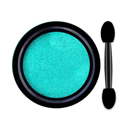 Poudre à Ongles Scintillante Effet Miroir Sarcelle 46283-14