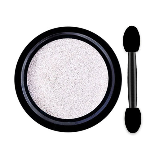 Poudre à ongles effet miroir pailletée argentée 46283-10