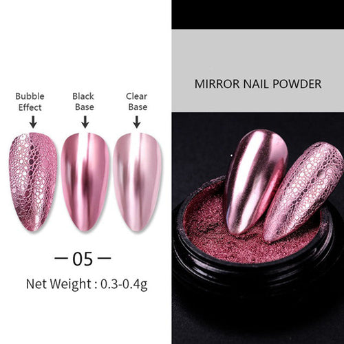 Poudre à Ongles Scintillante Effet Miroir Violet 46283-5