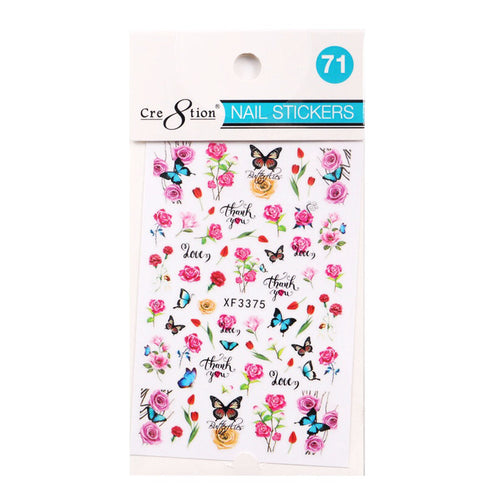 Cre8tion Nail Art Sticker Papillon 71 1101-1202