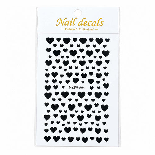 Nail Sticker Laser Self-Adhesive 3D Heart Love 15550