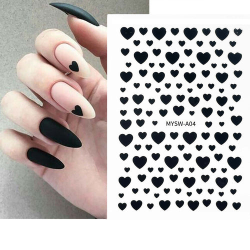 Nail Sticker Laser Self-Adhesive 3D Heart Love 15550