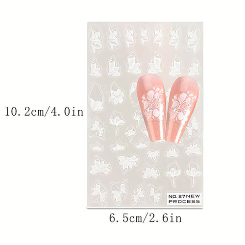 Autocollants 3D pour ongles à effet dégradé aérographe 21720