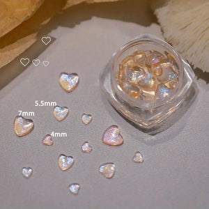 Strass Brillants 3D Coeur d'Amour Aurora pour Nail Art 32950